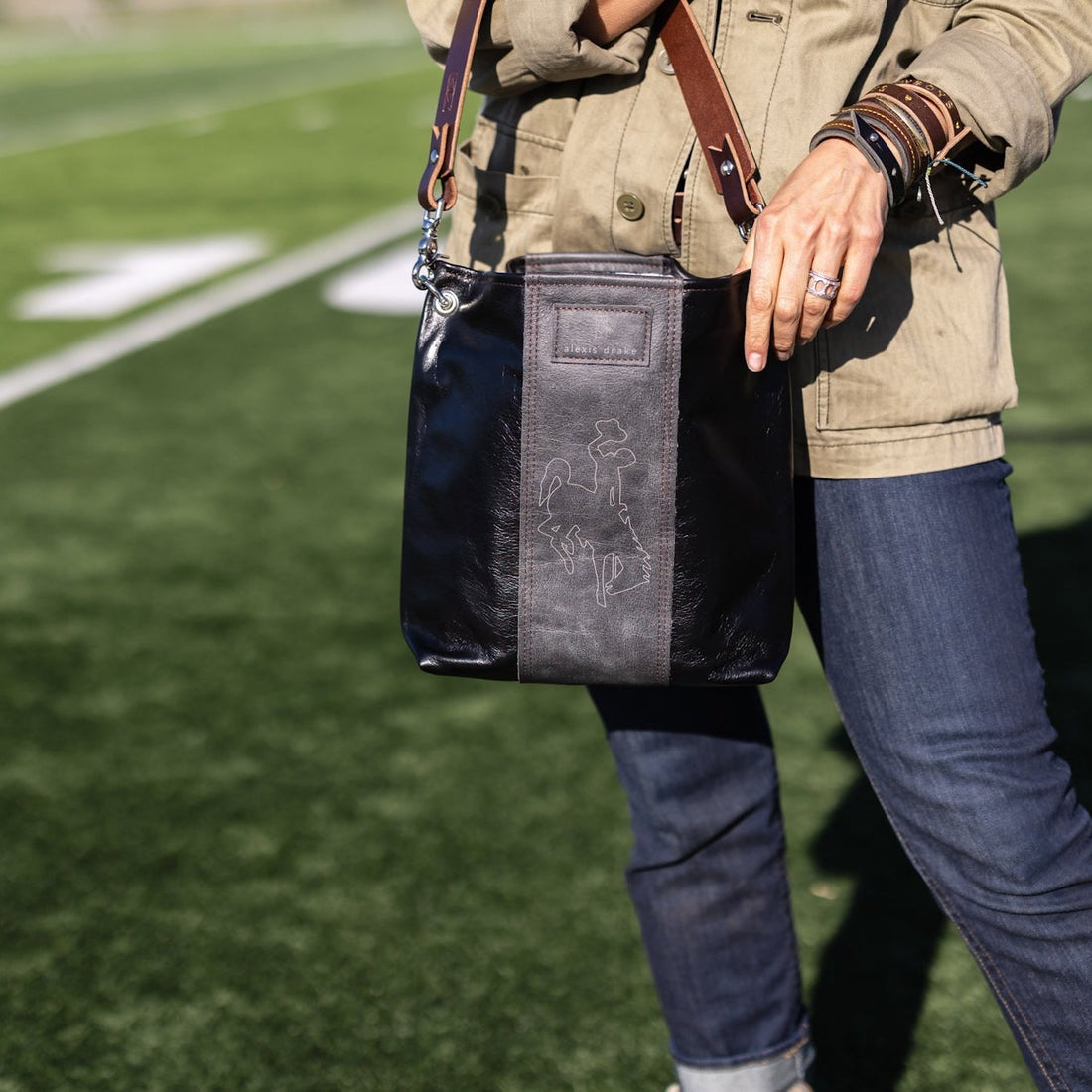 Made To Order | Steamboat Collection | Tivoli Shoulder Tote | Black + Grey