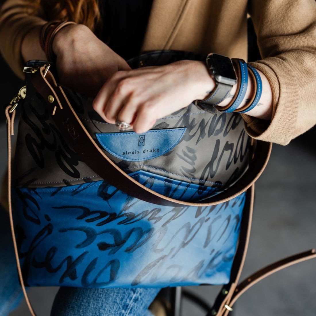 Anniversary Collection | Eleanor Shoulder Tote + Crossbody | Painted Twilight + Painted Huckleberry
