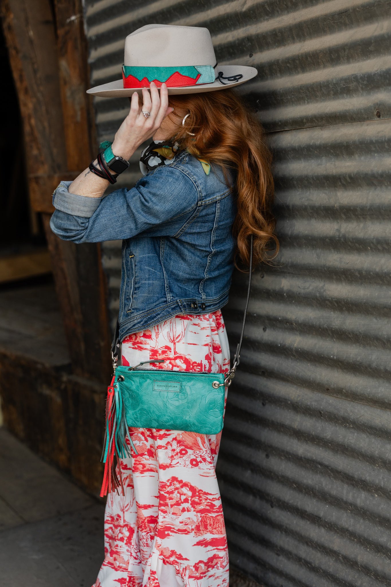 Rodeo Collection | Belt Bag Clutch + Crossbody | Cactus Rose