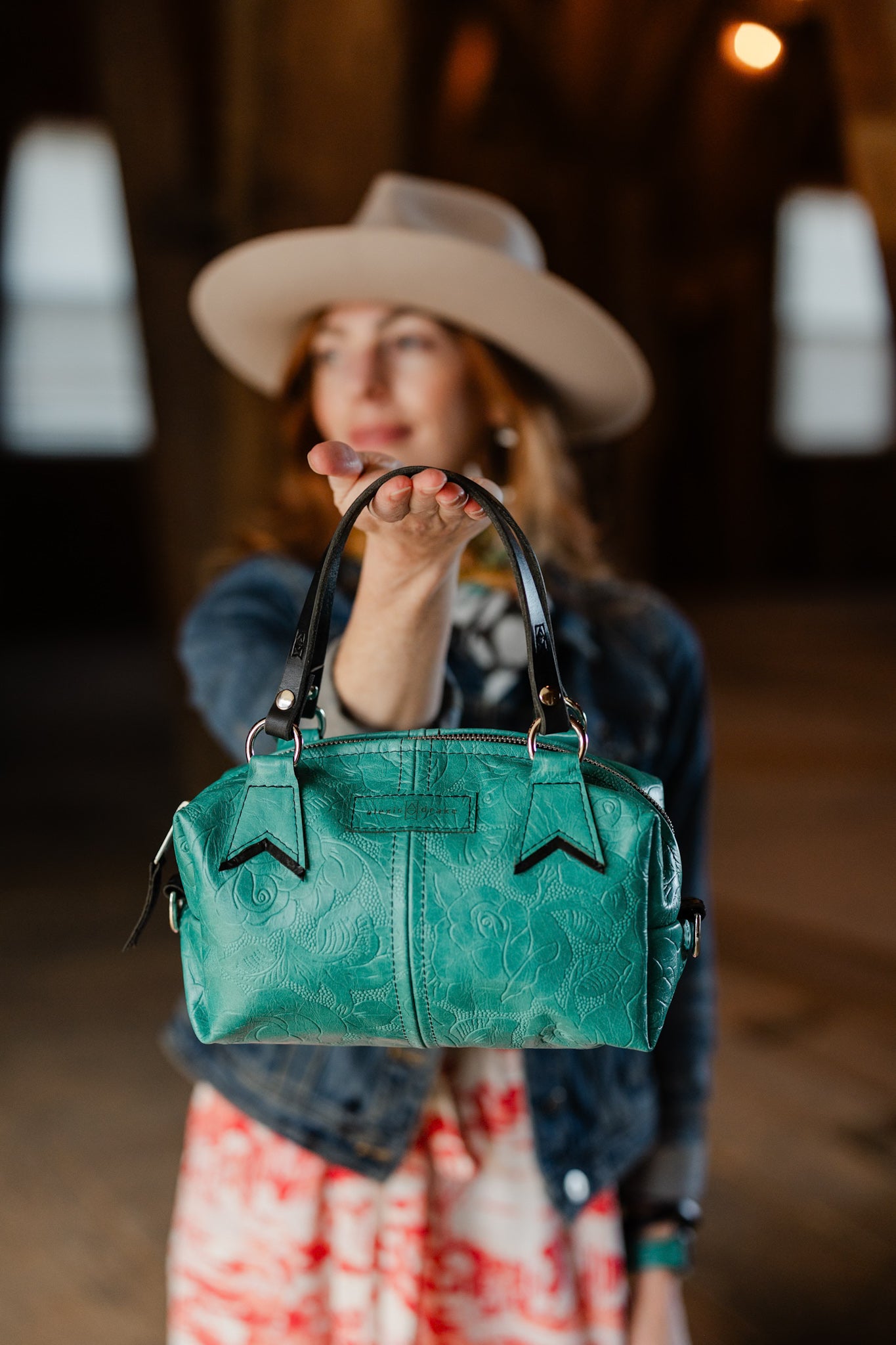 Rodeo Collection | Dolly Satchel | Cactus Rose