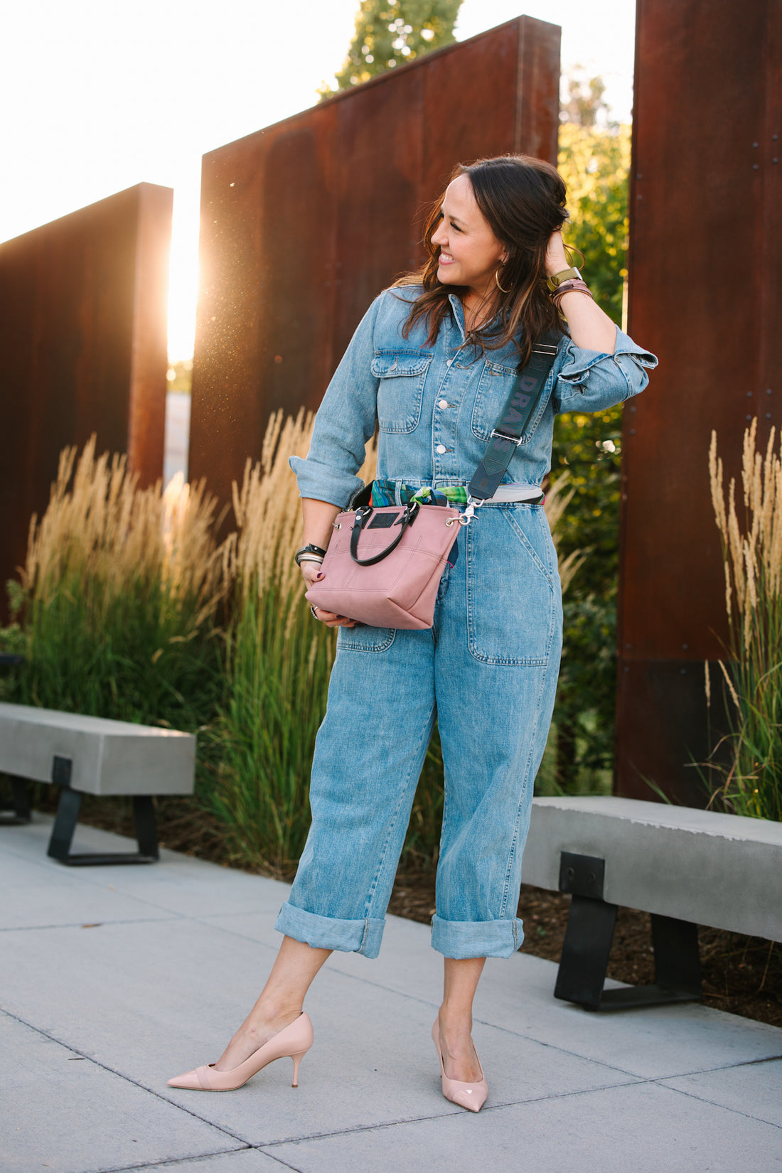 Urban Edge Collection | Coco Satchel + Crossbody | Distressed Pink Jade