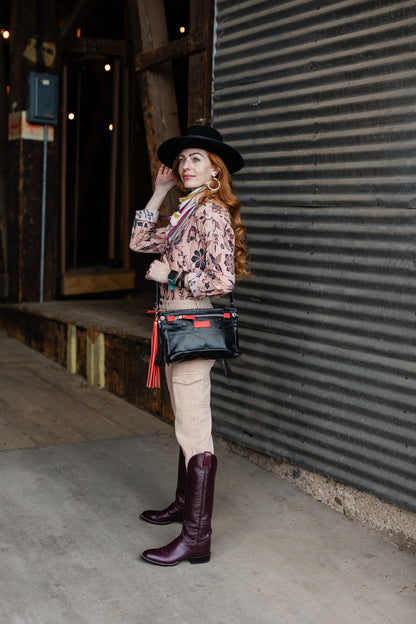 Rodeo Collection | Sophie Crossbody | Black Rose