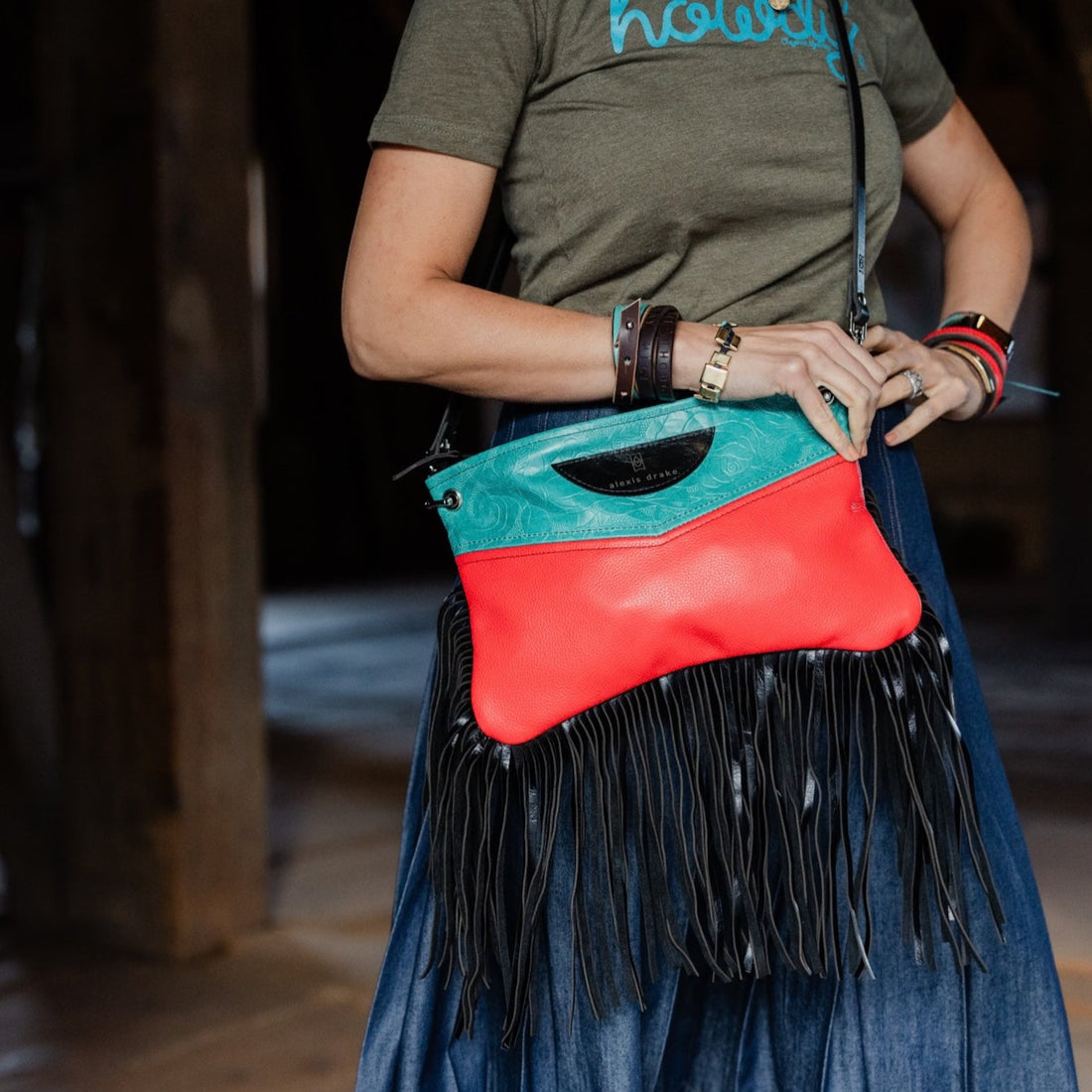 Rodeo Collection | Jackie Crossbody | Cactus Rose + Scarlet
