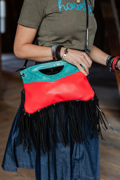 Rodeo Collection | Jackie Crossbody | Cactus Rose + Scarlet