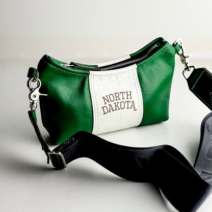 University of North Dakota | Penelope Crossbody | Kelly Green + White
