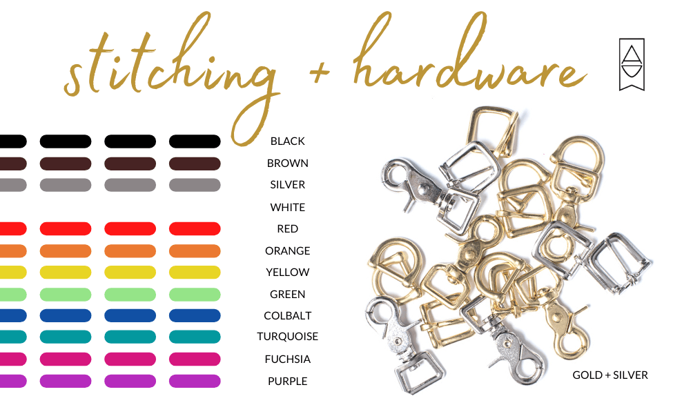 Custom Stitching + Hardware Color Choices