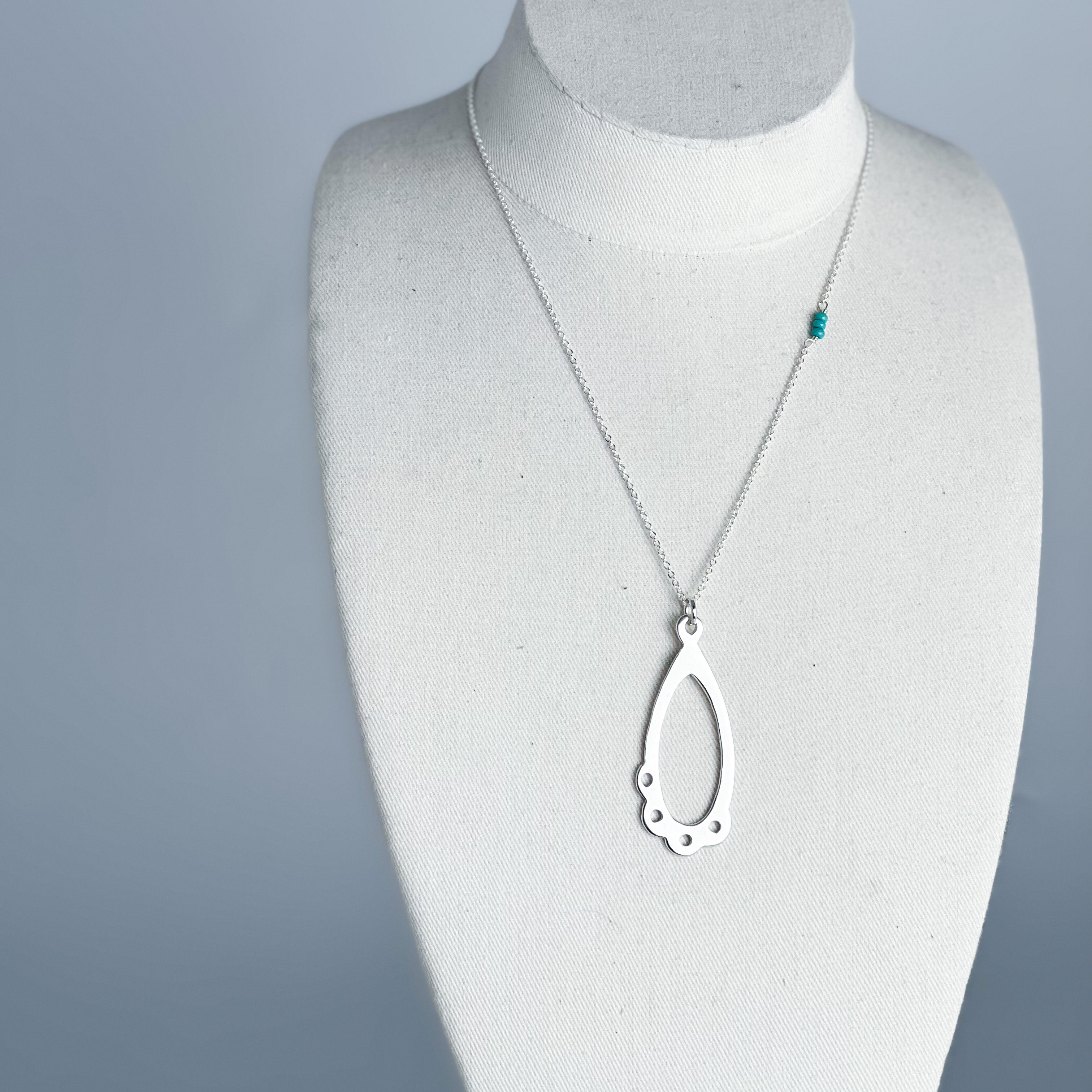 Jewelry | Eyelet Teardrop Pendant Necklace