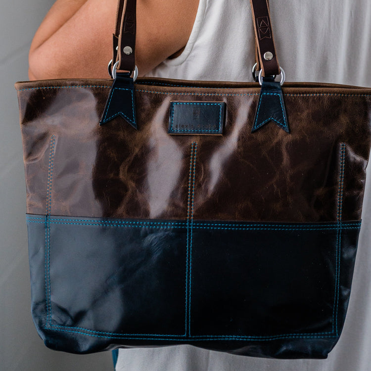 Everyday Collection | 9 to 5 Shoulder Tote | Rocky + Navy