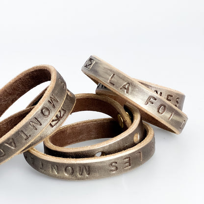Everyday Collection | Jewelry | Leather Wrap Quote Bracelet | La Foi