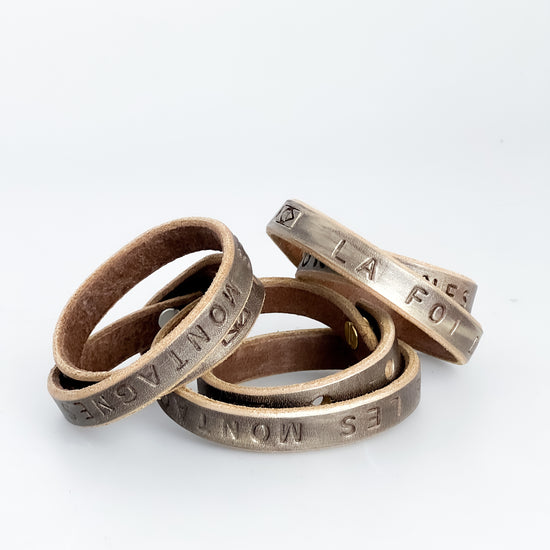 Everyday Collection | Jewelry | Leather Wrap Quote Bracelet | La Foi